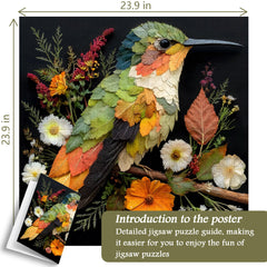 Leaf & Hummingbird Jigsaw Puzzle 1000 Pieces