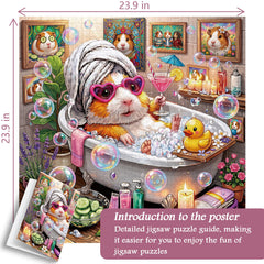 Bathing Guinea Pig Jigsaw Puzzle 1000 Pieces