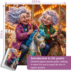Grandmas' Carousel Trip Jigsaw Puzzle 1000 Pieces