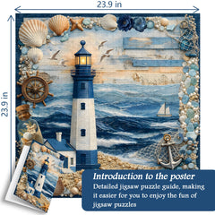Lighthouse and Sea Jigsaw Puzzle 1000 Pieces