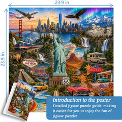 America Landmarks Journey Jigsaw Puzzle 1000 Pieces