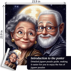 Silver Hair Embrace Jigsaw Puzzle 1000 Pieces