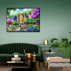 Warm Retro Town Jigsaw Puzzle 1000 Pieces