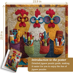Sewing Chicken Jigsaw Puzzle 1000 Pieces