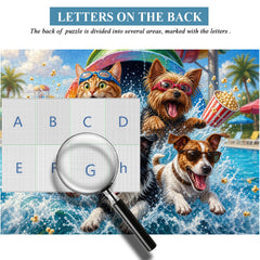 Cute Pet Pool Party Jigsaw Puzzle 1000 Pieces