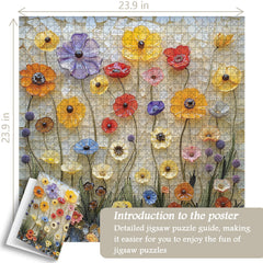 Wildflower Glass Art Jigsaw Puzzle 1000 Pieces