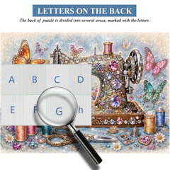 Jewel-Encrusted Sewing Reverie Jigsaw Puzzle 1000 Piece