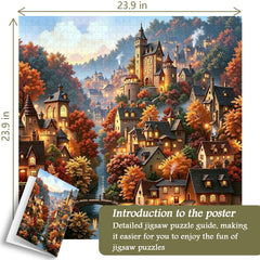 Autumn Mountain Hamlet Jigsaw Puzzle 1000 Pieces
