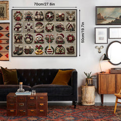 Vintage Christmas Tissu Puzzles Amusants 1000 Pièces