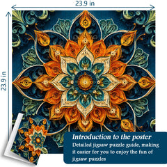 Quilling Mandala Bloom Jigsaw Puzzle 1000 Piece
