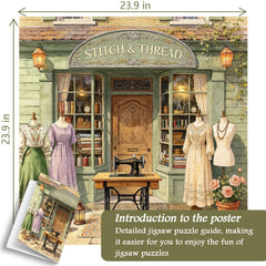 Vintage Stitch Shop Jigsaw Puzzle 1000 Piece