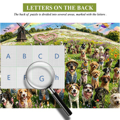 Dogs & Wild Blooms Jigsaw Puzzle 1000 Piece