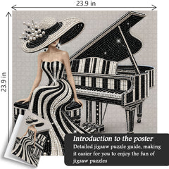 Elegant Piano Muse Jigsaw Puzzle 1000 Piece