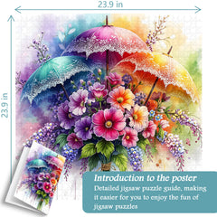 Umbrella Blooms Jigsaw Puzzle 1000 Pieces