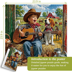 Cowboy Strums Jigsaw Puzzle 1000 Piece
