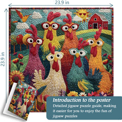 Funny Chicken Jigsaw Puzzle 1000 Piece