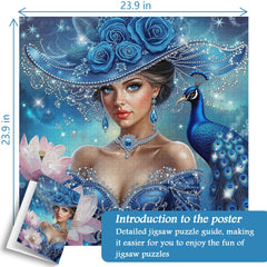 The Peacock Lady Jigsaw Puzzle 1000 Pieces
