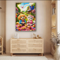 Cute Pet Picnic Jigsaw Puzzle 1000 Piece