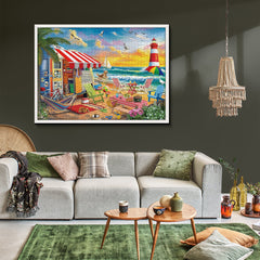 Camping-Puzzle am Meer, 1000 Teile