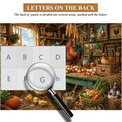 Country Rooster Crow Hut Jigsaw Puzzle 1000 Pieces