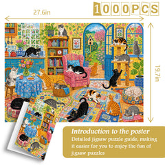 Kitty Cottage Jigsaw Puzzle 1000 Piece
