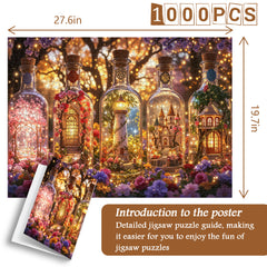 Puzzle 1000 pièces - Bocaux de lumière enchantés