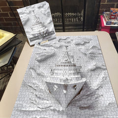 Puzzle de guerre blanche de 1000 pièces