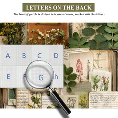 Vintage Botanical Diary Jigsaw Puzzle 1000 Pieces