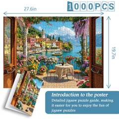 Flower-filled Lakeside Jigsaw Puzzle 1000 Pieces