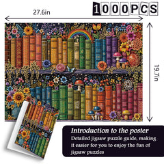 Botanical Bookshelf Jigsaw Puzzle 1000 Piece