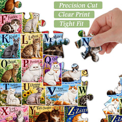Alphabet Cats Jigsaw Puzzle 1000 Piece