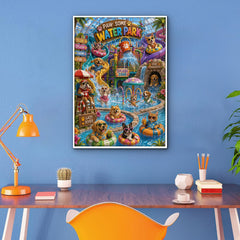 Cute Pet Water Park Jigsaw Puzzle 1000 Pieces