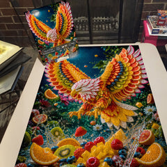 Fresh Fruit Sculpture Eagle Jigsaw Puzzle 1000 Pieces