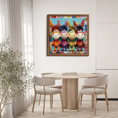 Quilted Donkeys Jigsaw Puzzle 1000 Pieces