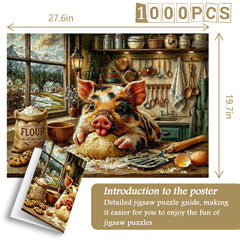 Piggy Chef Jigsaw Puzzle 1000 Pieces