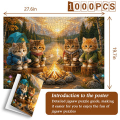 Campfire Kittens Jigsaw Puzzle 1000 Piece