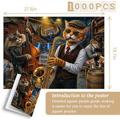Street Jazz Cats Jigsaw Puzzle 1000 Pieces