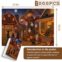Halloween in Scarecrow Town Jigsaw Puzzle 1000 Pieces