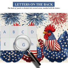 Patriotic Roosters Jigsaw Puzzle 1000 Pieces