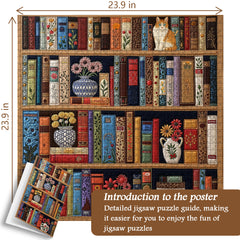 Cat’s Floral Library Jigsaw Puzzle 1000 Pieces