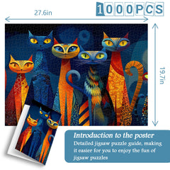 Vivid Dream Cats Jigsaw Puzzle 1000 Pieces