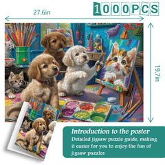 Cute Pet Art StudioJigsaw Puzzle 1000 Pieces