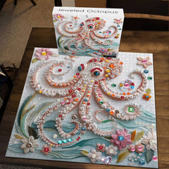 Puzzle en forme de pieuvre ornée de bijoux, 1000 pièces