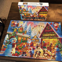 Frohe Weihnachten Straßenpuzzle 1000 Teile