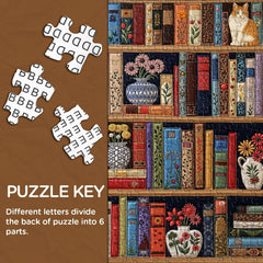 Cat’s Floral Library Jigsaw Puzzle 1000 Pieces