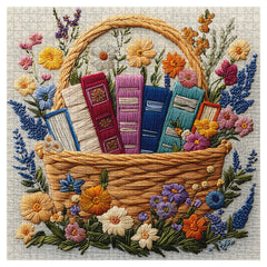 Puzzles en forme de panier de livres floraux 1000 pièces
