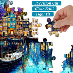 Canal Starry Night Jigsaw Puzzle 1000 Pieces