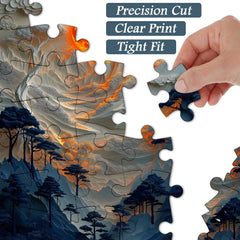 Moonlit Mountains Jigsaw Puzzle 1000 Pieces