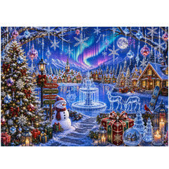 Puzzle de 1000 pièces Village de Noël en cristal de glace