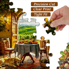 Sunlit Tuscan Wine Cellar Jigsaw Puzzle 1000 Pieces